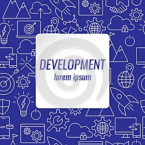 Development outline icons set