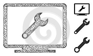 Development Polygonal Web Vector Mesh Illustration