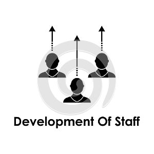 development of staff, arrow up, worker icon. One of business collection icons for websites, web design, mobile app