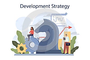 Development strategy concept. Business planning. Idea of company