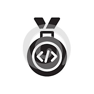 Development vector glyph flat icon