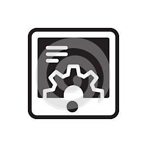 Development vector glyph flat icon