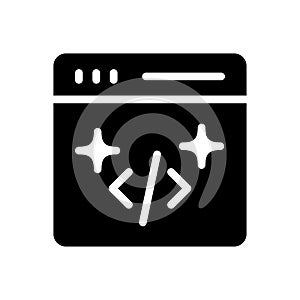 Development vector glyph flat icon