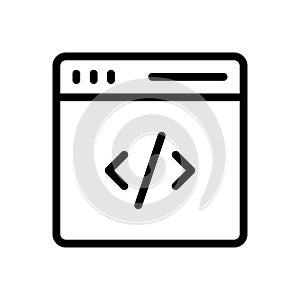 Development vector thin line icon