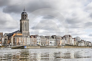 Deventer waterfront and IJssel river