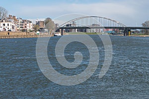 Deventer, Wilhelmina bridge crossing the river De IJssel