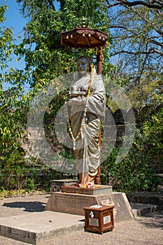 Devi Ahliya Bai Holkar's Large Size Statue at Maheshwar Rajwada inside Maheshwar Fort