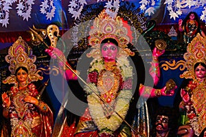 devi durga godess idol in durga puja festival