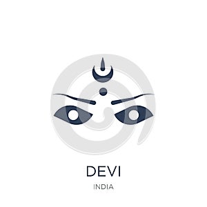 Devi icon. Trendy flat vector Devi icon on white background from