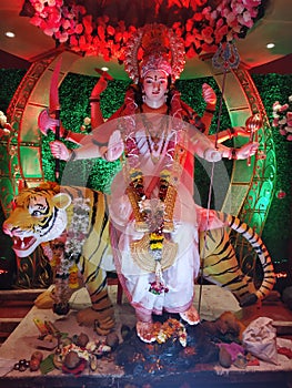 Devi indian god devotional durga tiger navratri mumbai 2020