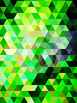 A deviant pattern of colorful triangles, rectangles and squares photo