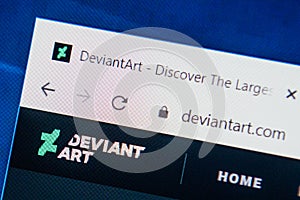 Deviantart.com Web Site. Selective focus.