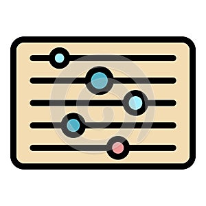Device control buttons icon color outline vector