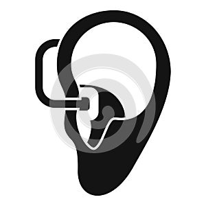 Device deafness icon simple vector. Implant audiology photo