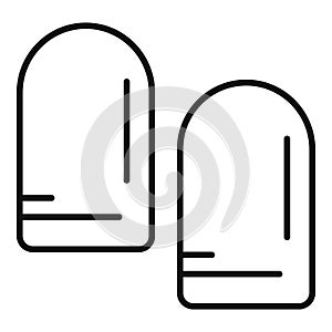 Device earplugs icon outline vector. Cover foam canal