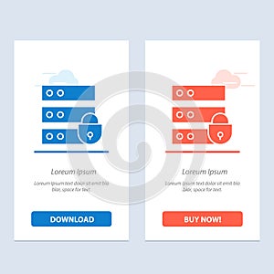 Device, Electronic, Internet Security, Key  Blue and Red Download and Buy Now web Widget Card Template