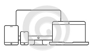 Device and gadget line art set