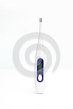 device for measuring body temperature.electronic thermometer on white background