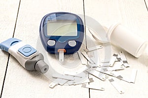 Device for measuring the level of glucose in the blood photo