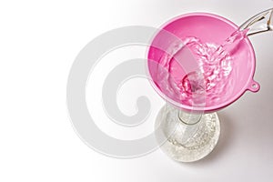 Device for pouring liquid into narrow places.