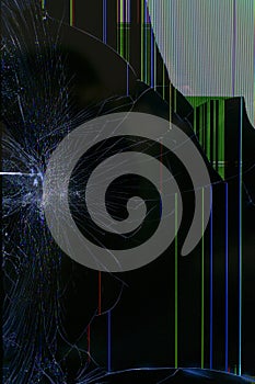device screen is broken. abstract tech background