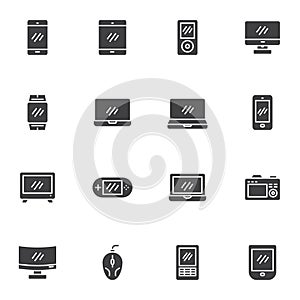 Device screen vector icons set