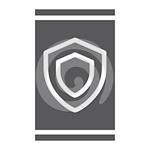 Device security glyph icon, data and protection, safety sign, vector graphics, a solid pattern on a white background.