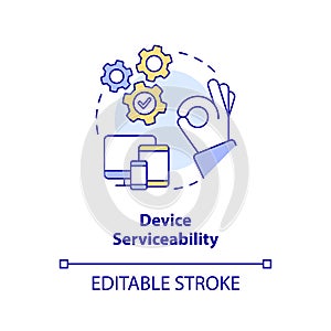 Device serviceability concept icon