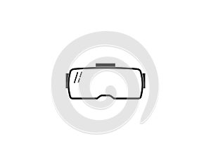 Device, virtual reality, vr icon. Vector illustration. Flat design