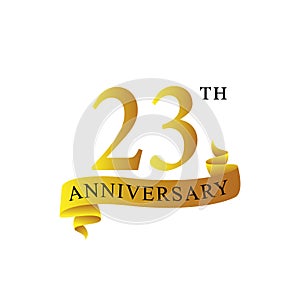 Ribbon anniversary 23th years logo photo