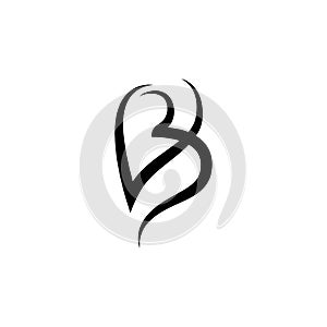 The initials of the letter VB simple unique logo