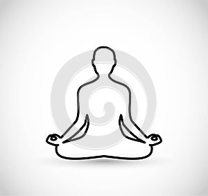 Meditiation vector icon