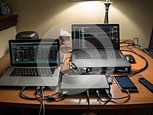 Devices charging on station