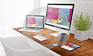 devices colection responsive website