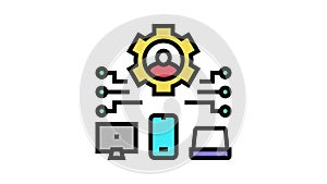devices connection of user ugc color icon animation