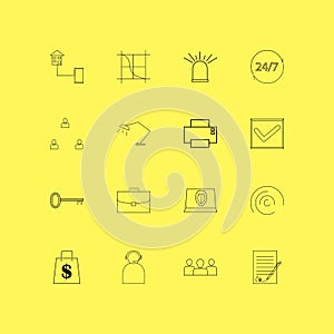 Devices linear icon set.