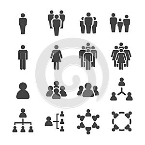 People and population icon set photo