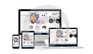 Devices responsive - Online Website Health Care Concept