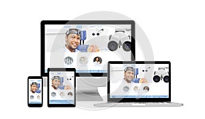 Devices responsive - Online Website Health Care Concept photo