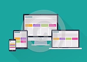 Devices responsive web design