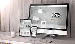 devices responsive on workspace cool website design