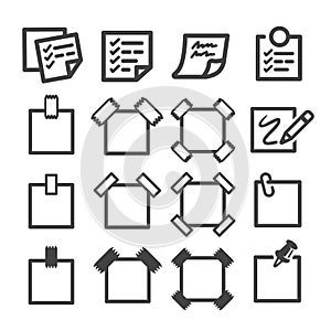 Sticky note iocn set photo