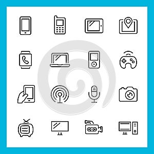 Devices and technology vector icons