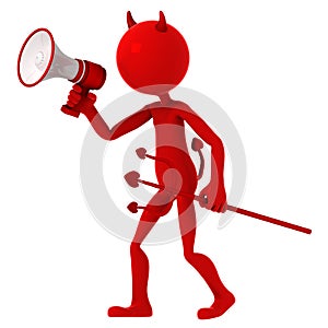 Devil agitate through megaphone photo