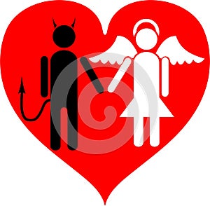 Devil and Angel. It is love.