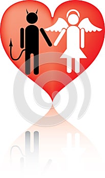 Devil and Angel. It is love.