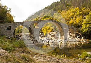 Devil bridge, bridge 16th century in Rhodope hills, Bulgaria.