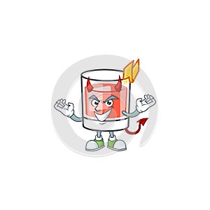 Devil character on cartoon a sazerac drink.