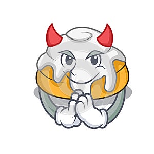Devil cinnamon roll mascot cartoon