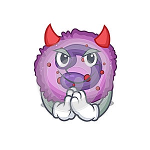 Devil eosinophil cell Cartoon in character design